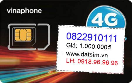sim điện thoại 0822910111