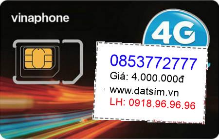 sim điện thoại 0853772777