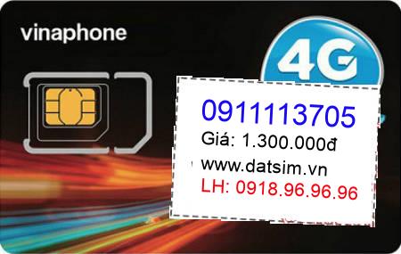 sim điện thoại 0911113705
