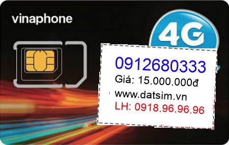 sim điện thoại 0912680333