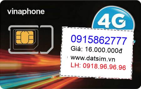 sim điện thoại 0915862777